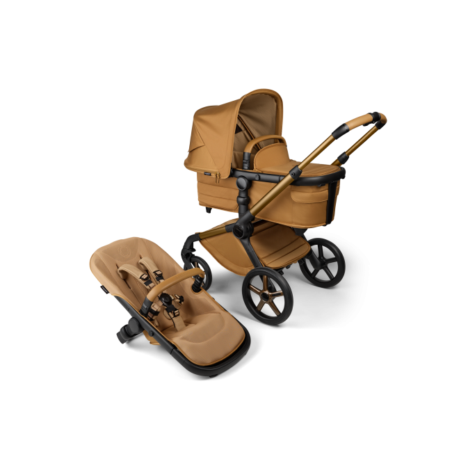 צבע הפוקס: מרכב, בד עריסה וטיולון: ענבר זורח עם תיק