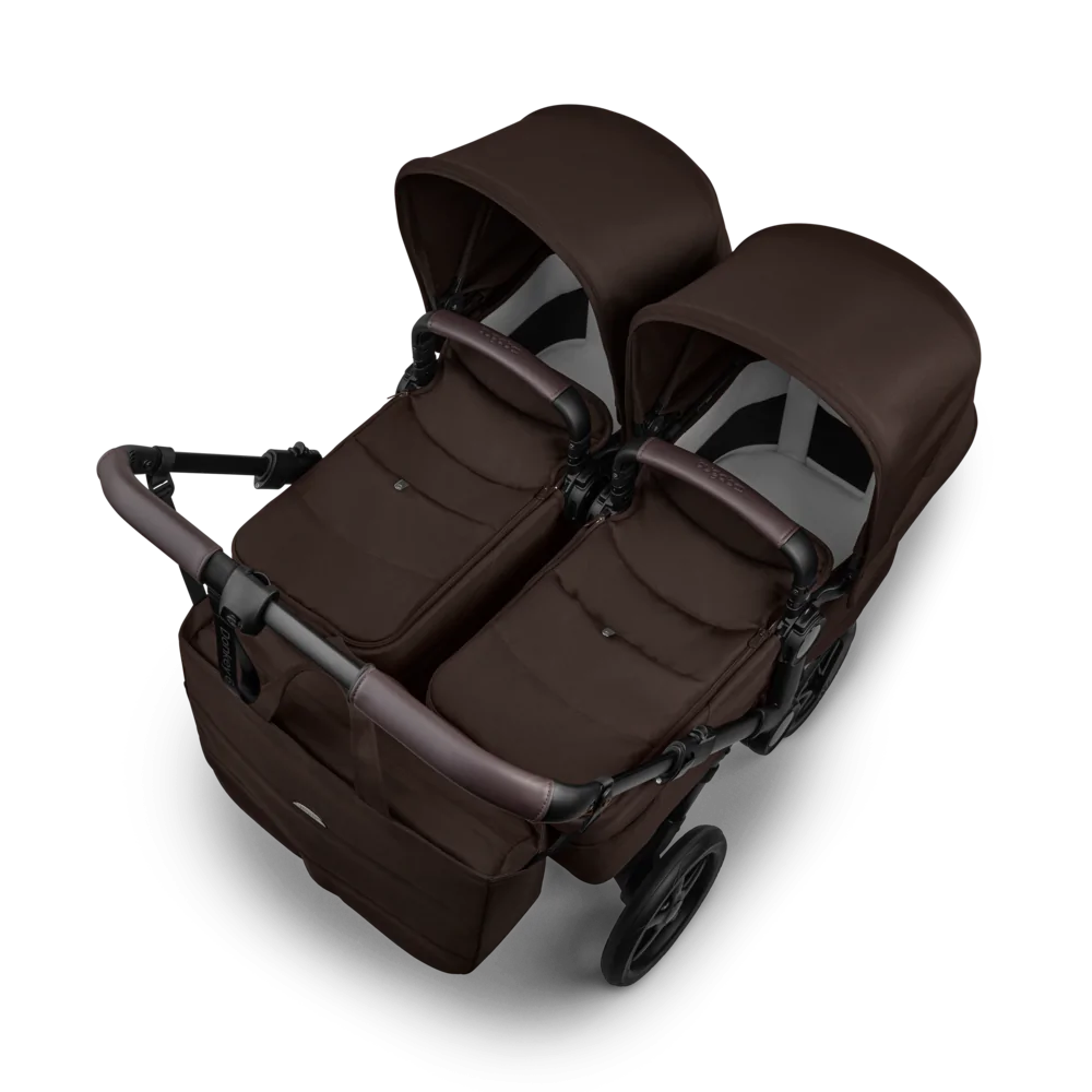 Medium PNG 100370007 donkey 6 twin bassinet black cocoa brown complete top sideshot